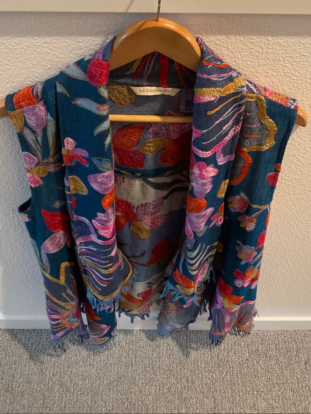 Embroidered vest in excellent condition.